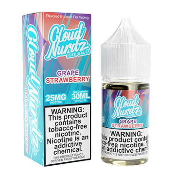 Cloud Nurdz TFN Grape Strawberry Iced Nic Salt- (30mL)